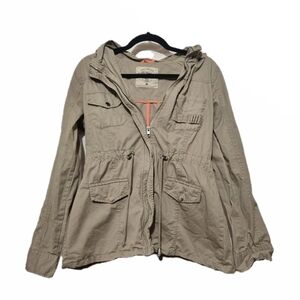 Women's Tan Hooded Jacket